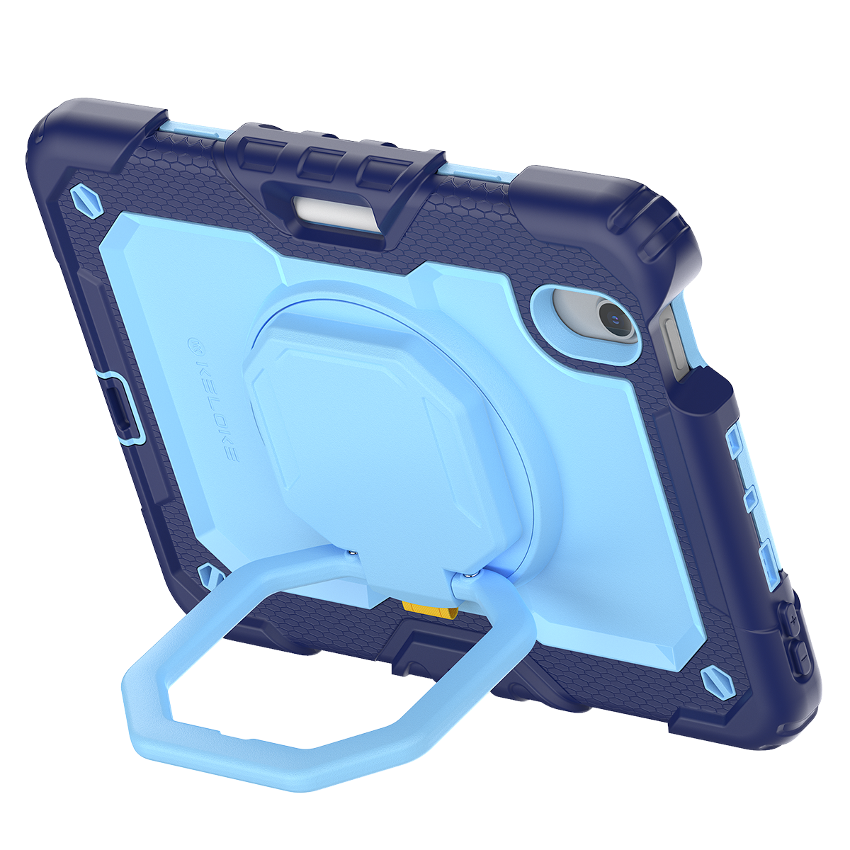 Shock‑G 3‑Layer Armor & Rotating Hand Grip for iPad Mini 8.3" (A17 Pro/6th Gen)