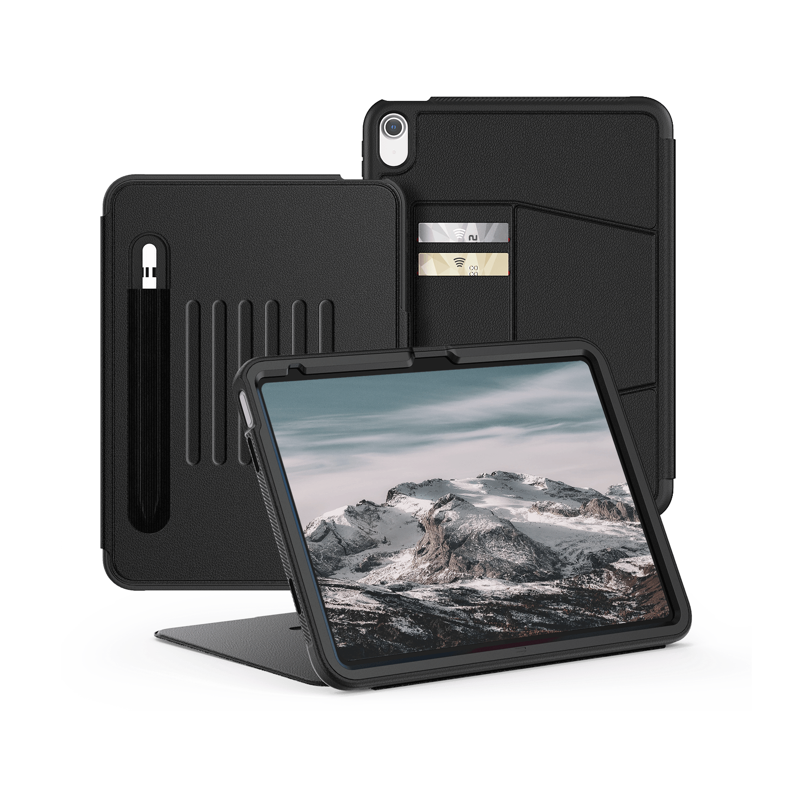 SEYMAC iPad A16 11 Inch Case (2025)-Leather-C Series-iPad A16-Black-SEYMAC