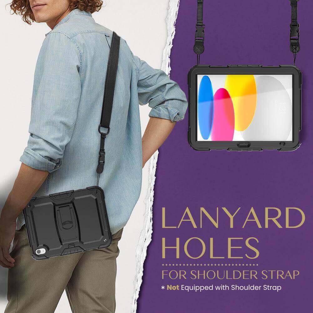 iPad (A16) 11th/10th Gen 11/10.9 Inch Heavy Duty Case with Built‑in Kickstand
