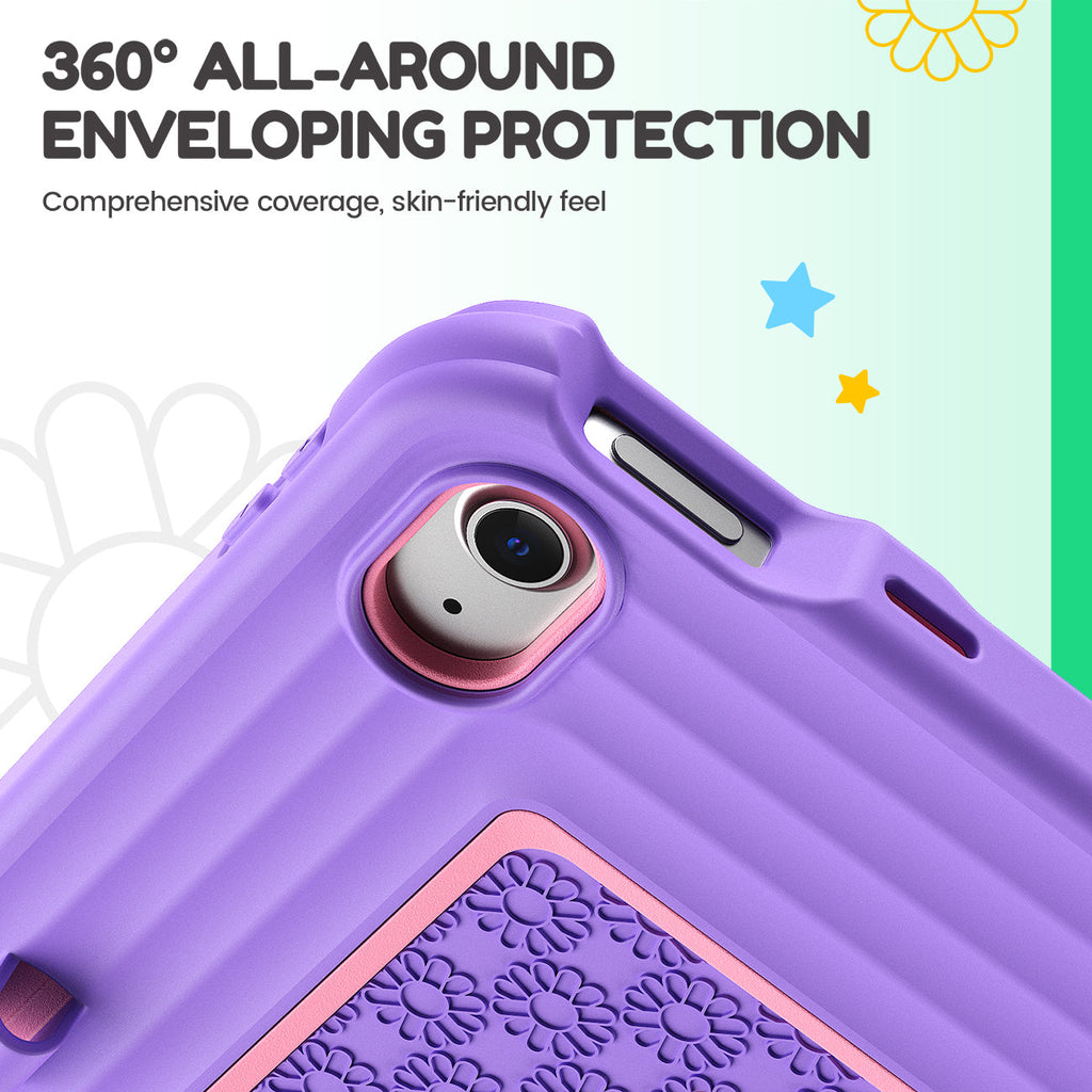 iPad (A16) 11th/10th Gen 11/10.9 Inch Kids Tablet Case - Shockproof Handle Stand Cover,Violet-t4option0_2