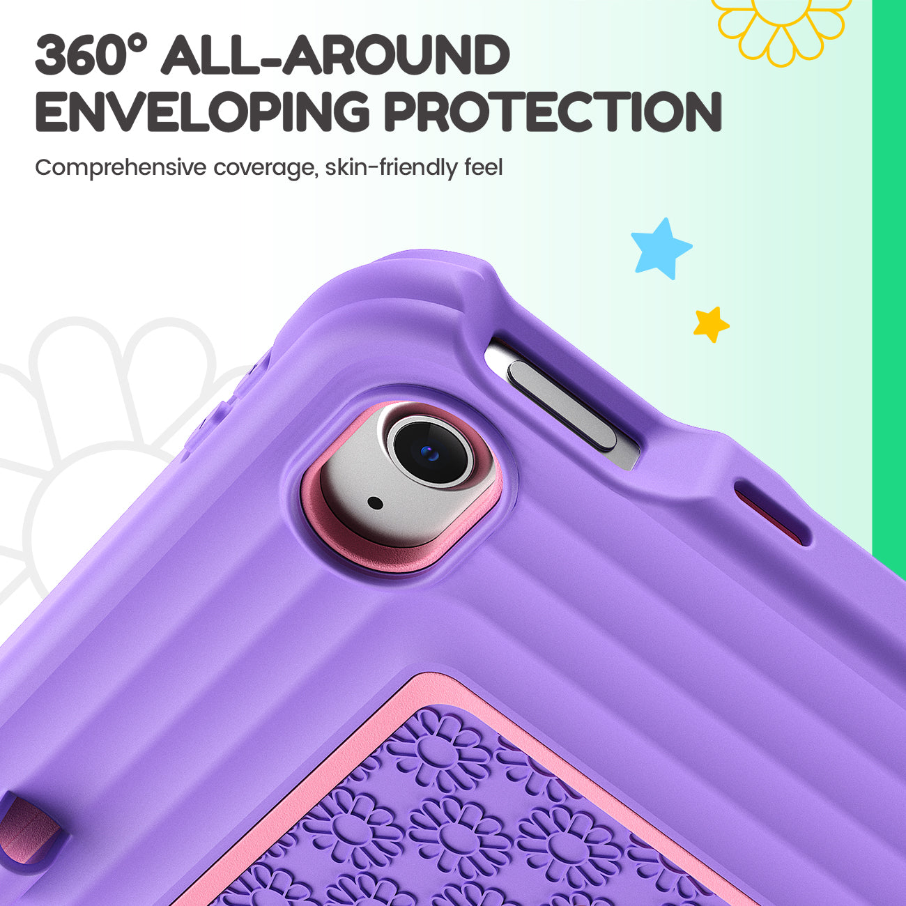 iPad (A16) 11th/10th Gen 11/10.9 Inch Kids Tablet Case - Shockproof Handle Stand Cover,Violet-t4option0_2