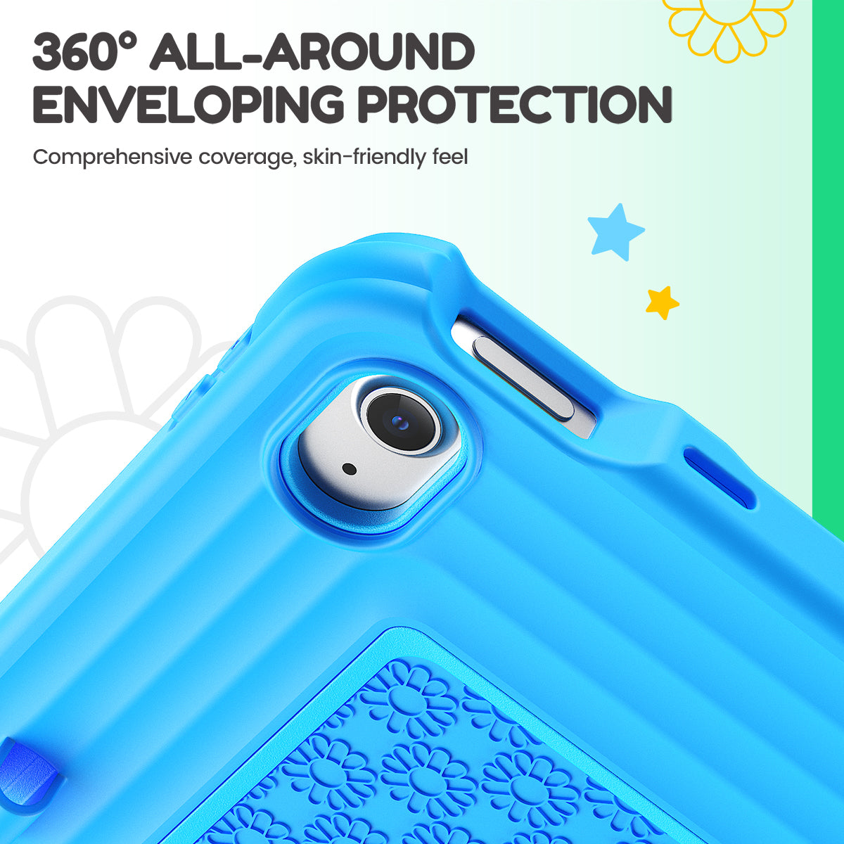 iPad (A16) 11th/10th Gen 11/10.9 Inch Kids Tablet Case - Shockproof Handle Stand Cover,Highlighter Blue-t4option0_1