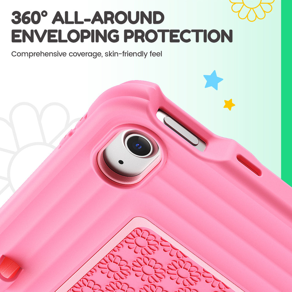 iPad (A16) 11th/10th Gen 11/10.9 Inch Kids Tablet Case - Shockproof Handle Stand Cover,Pink-t4option0_4