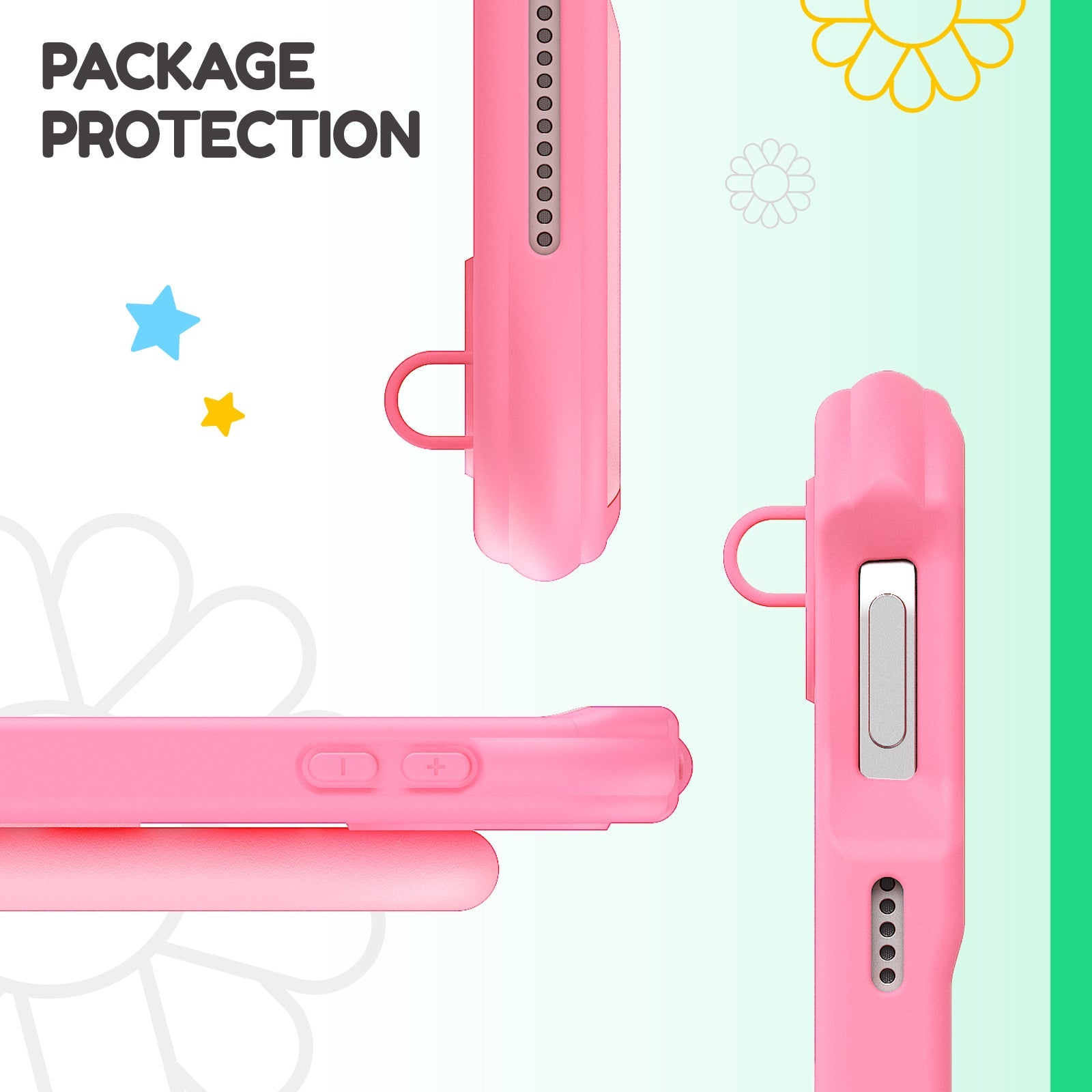 iPad (A16) 11th/10th Gen 11/10.9 Inch Kids Tablet Case - Shockproof Handle Stand Cover,Pink-t4option0_4