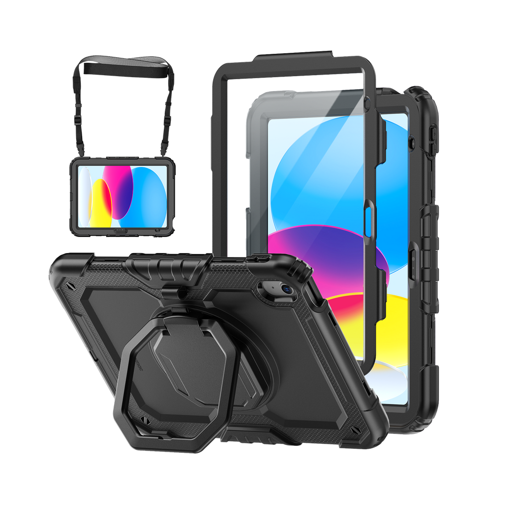 iPad (A16) 11th/10th Gen 11/10.9 Inch Rugged Case with 360° Rotating Hand Grip