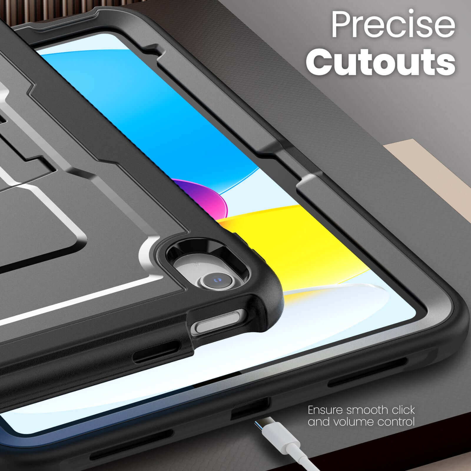 SEYMAC iPad 10th Gen 10.9 Inch Case (2022)-TPU-K Series-