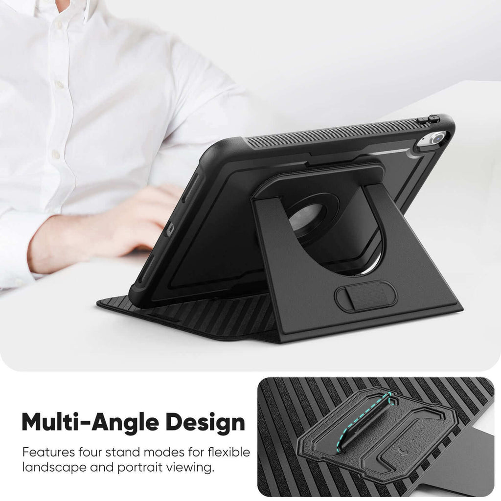 SEYMAC iPad A16 11 Inch Case (2025) with multi-angle design for flexible viewing in landscape and portrait modes.