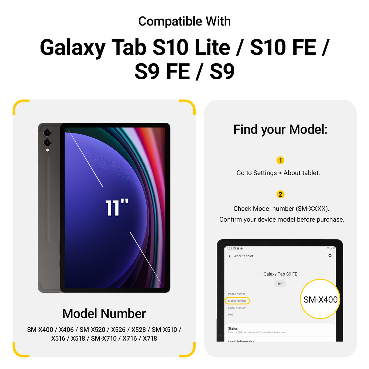 How to find your device model number for  Galaxy Tab S10 Lite